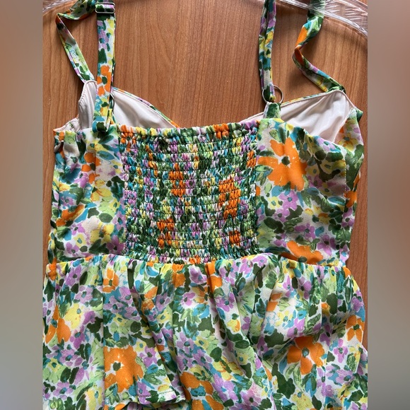ASTR The Label Women's Midsummer Midi Dress Size S In Green Orange Floral - Picture 6 of 15